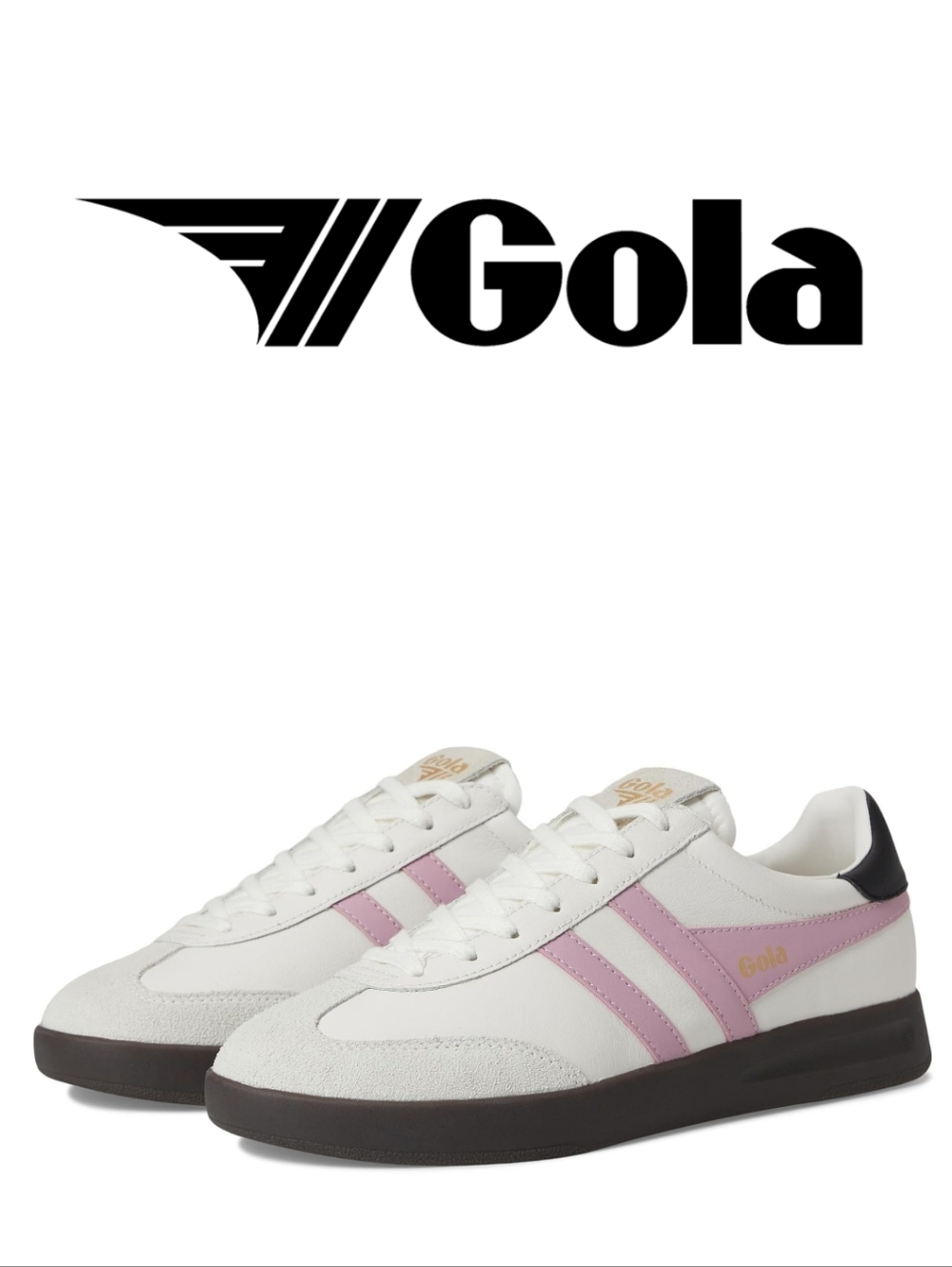 Gola - Cyclone Leather - Sneakers - 7 B - Medium - White/Candy/Black/Dark Gum - Picture 5 of 7